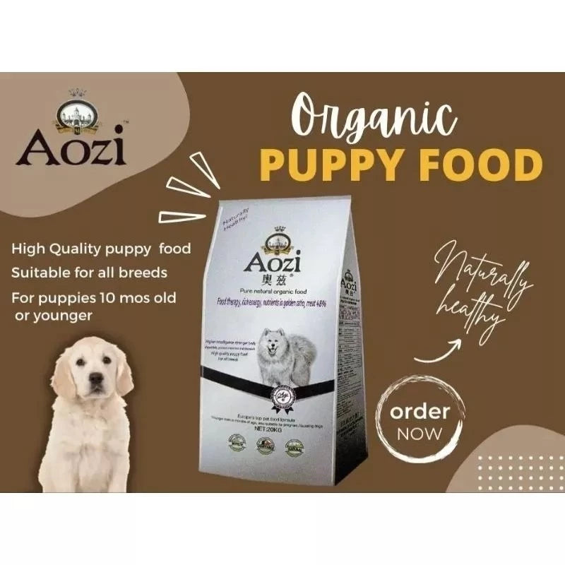 Aozi Pure Organic Puppy Dog Food Beef 1 kilo Repacked